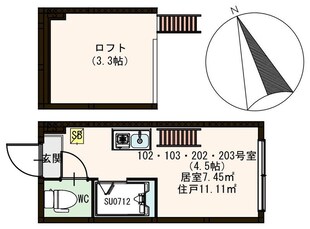 ハーモニーテラス貫井の物件間取画像